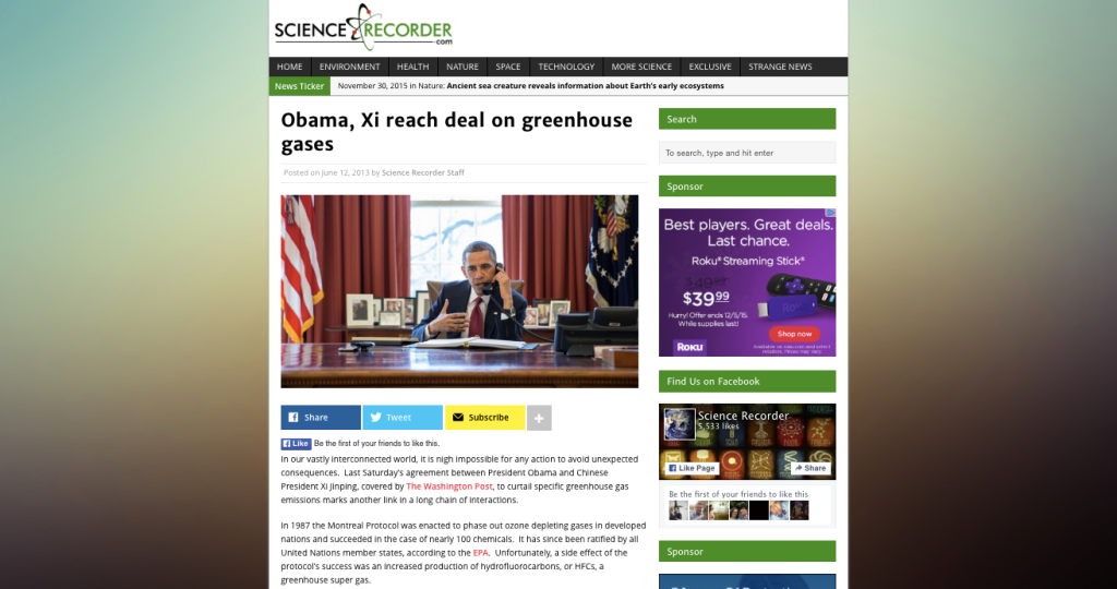 Obama, Xi reach deal on greenhouse gases
